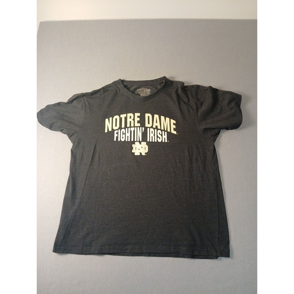 Notre Dame Fightin' Irish Colosseum Athletics Gray Short Sleeve Shirt Mens XL